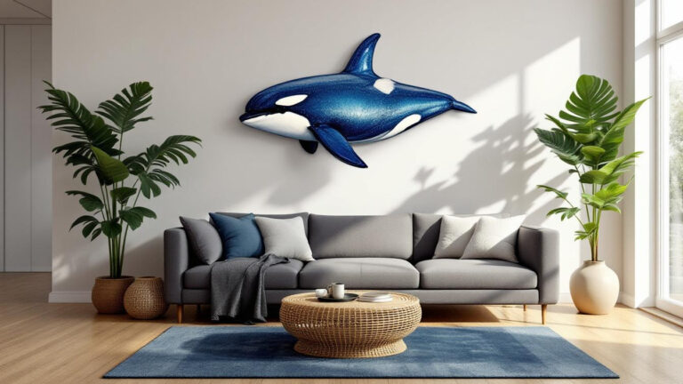 Geen dure kunst nodig, deze orka wanddecoratie transformeert elke woonkamer