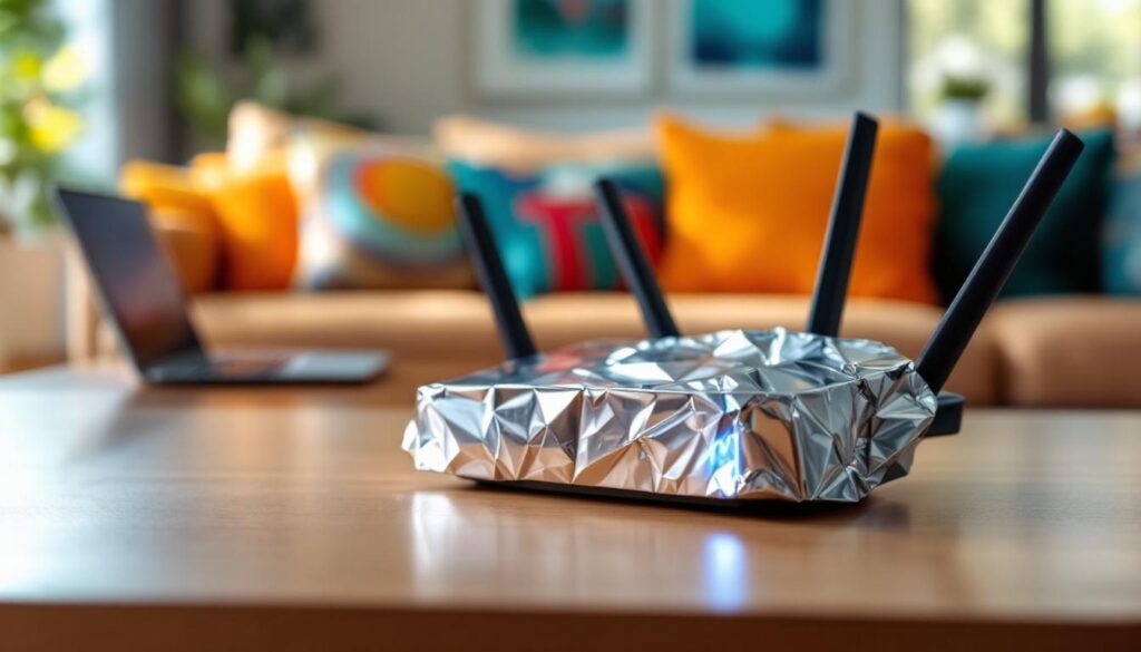 een netwerkexpert legt uit wat er gebeurt wanneer je je wifi-router in aluminiumfolie wikkelt en hoe dit het signaal en de prestaties beïnvloedt.
