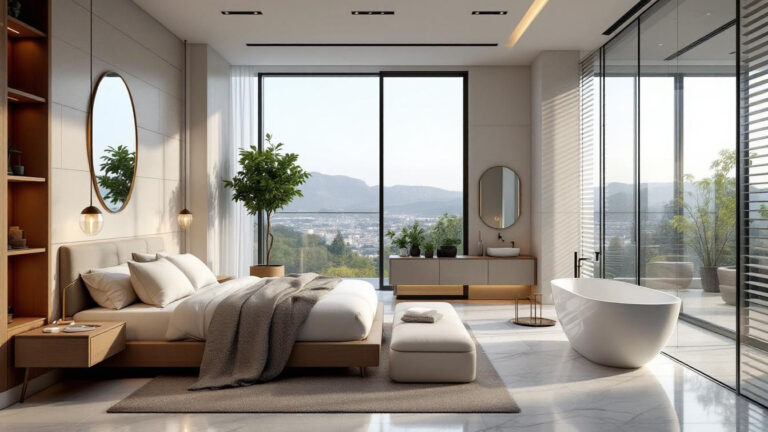 Waarom de combinatie slaapkamer en badkamer zo elegant oogt