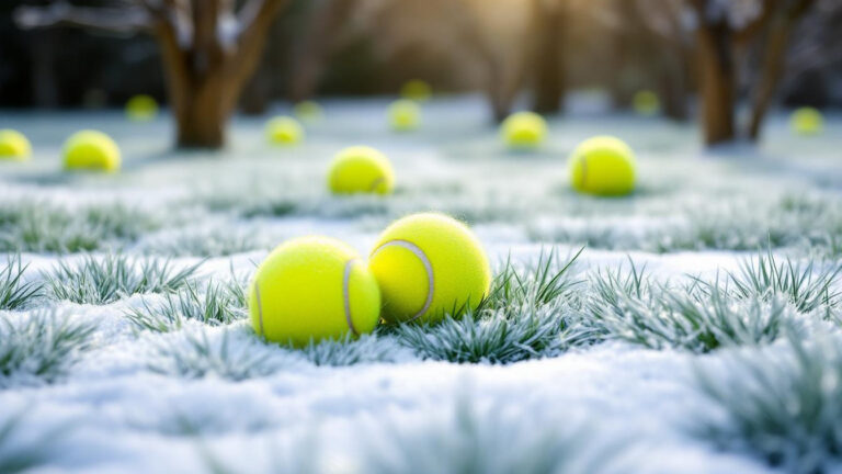 Waarom je tennisballen in de tuin moet leggen tijdens de winter